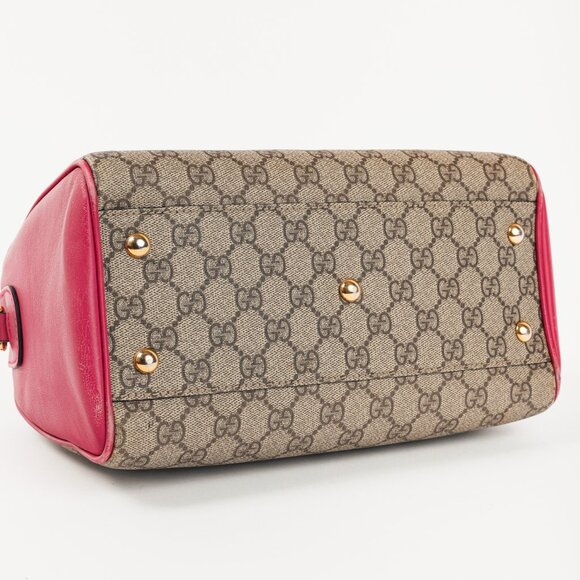 Gucci Beige & Ebony Multicoloured GG Supreme Canvas Top Handle Bag - Picture 5 of 14